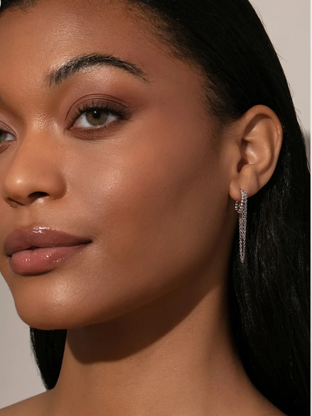 NEW! Uncommon James Silver Chain Huggies Earrings